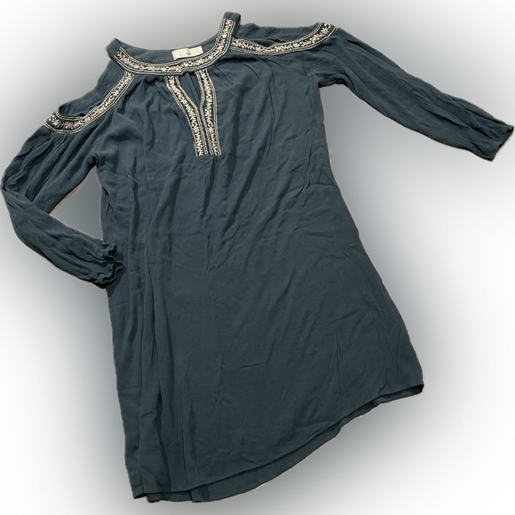 bohemian style dress with stitching and cut out sleeves XL - Picture 2 of 10